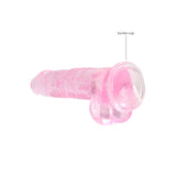 Realrock Crystal Clear 8 Inch Realistic Dildo With Balls – Body-Safe Dildo > Dildos > Realistic Dildos - Tophatter Daily Deals
