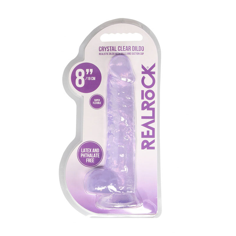 Realrock Crystal Clear (Transparent) – 8 Inch Realistic Dildo with Balls > Dildos > Realistic Dildos - Tophatter Daily Deals