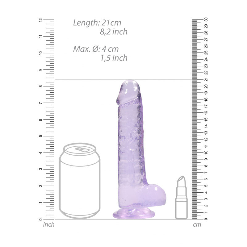 Realrock Crystal Clear (Transparent) – 8 Inch Realistic Dildo with Balls > Dildos > Realistic Dildos - Tophatter Daily Deals