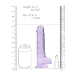 Realrock Crystal Clear (Transparent) – 8 Inch Realistic Dildo with Balls > Dildos > Realistic Dildos - Tophatter Daily Deals