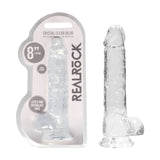 REALROCK Crystal Clear 8 Inch Realistic Dildo with Balls – Body-Safe Dildo > Dildos > Realistic Dildos - Tophatter Daily Deals