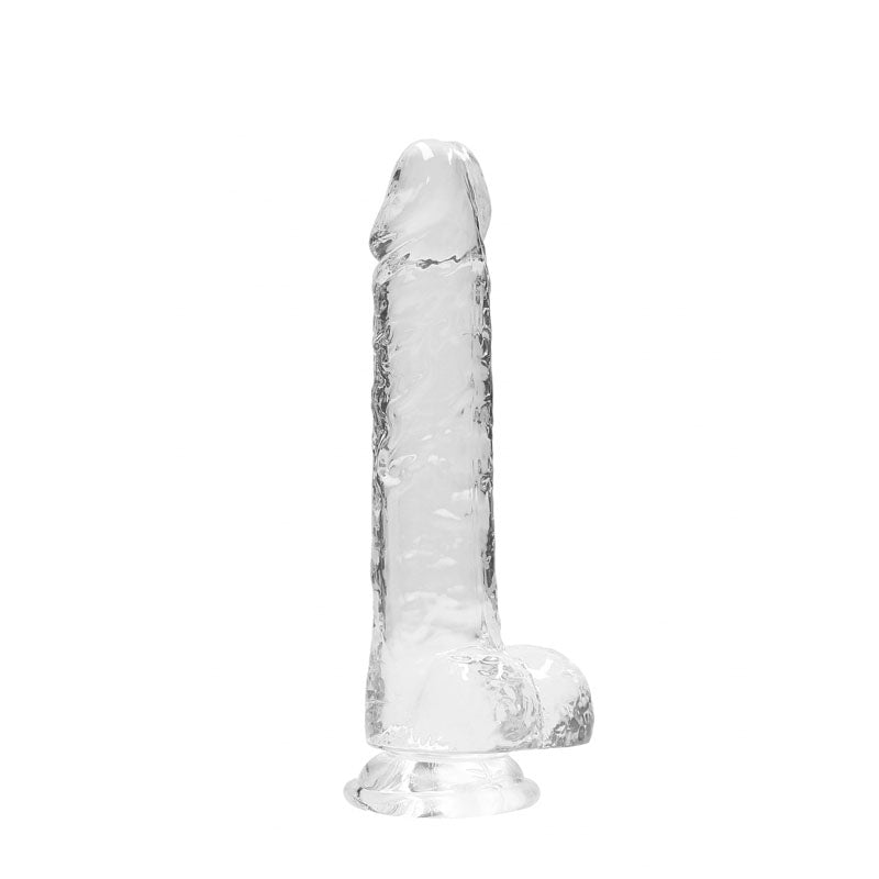 REALROCK Crystal Clear 8 Inch Realistic Dildo with Balls – Body-Safe Dildo > Dildos > Realistic Dildos - Tophatter Daily Deals