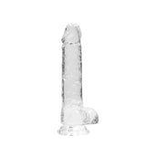 REALROCK Crystal Clear 8 Inch Realistic Dildo with Balls – Body-Safe Dildo > Dildos > Realistic Dildos - Tophatter Daily Deals