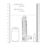 REALROCK Crystal Clear 8 Inch Realistic Dildo with Balls – Body-Safe Dildo > Dildos > Realistic Dildos - Tophatter Daily Deals