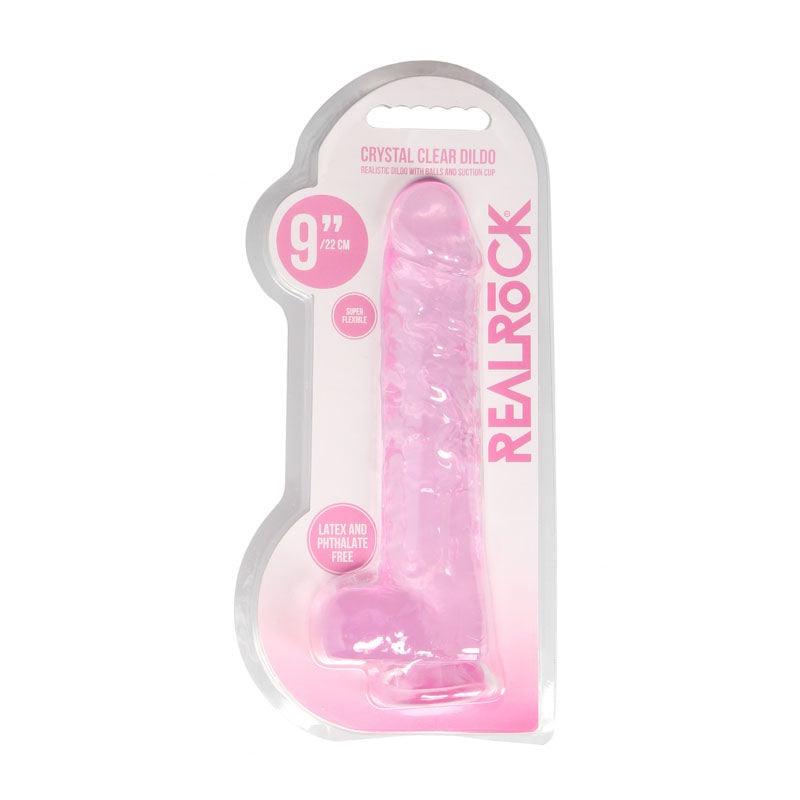 RealRock Crystal Clear 9 Inch Realistic Dildo With Balls > Dildos > Realistic Dildos - Tophatter Daily Deals