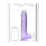 RealRock Crystal Clear 9 Inch Realistic Dildo With Balls - Suction Cup Dildo > Dildos > Realistic Dildos - Tophatter Daily Deals