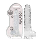 RealRock Crystal Clear 9 Inch Realistic Dildo With Balls – Body-Safe Dildo > Dildos > Realistic Dildos - Tophatter Daily Deals
