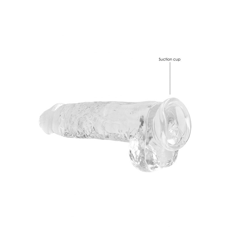 RealRock Crystal Clear 9 Inch Realistic Dildo With Balls – Body-Safe Dildo > Dildos > Realistic Dildos - Tophatter Daily Deals