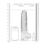 RealRock Crystal Clear 9 Inch Realistic Dildo With Balls – Body-Safe Dildo > Dildos > Realistic Dildos - Tophatter Daily Deals