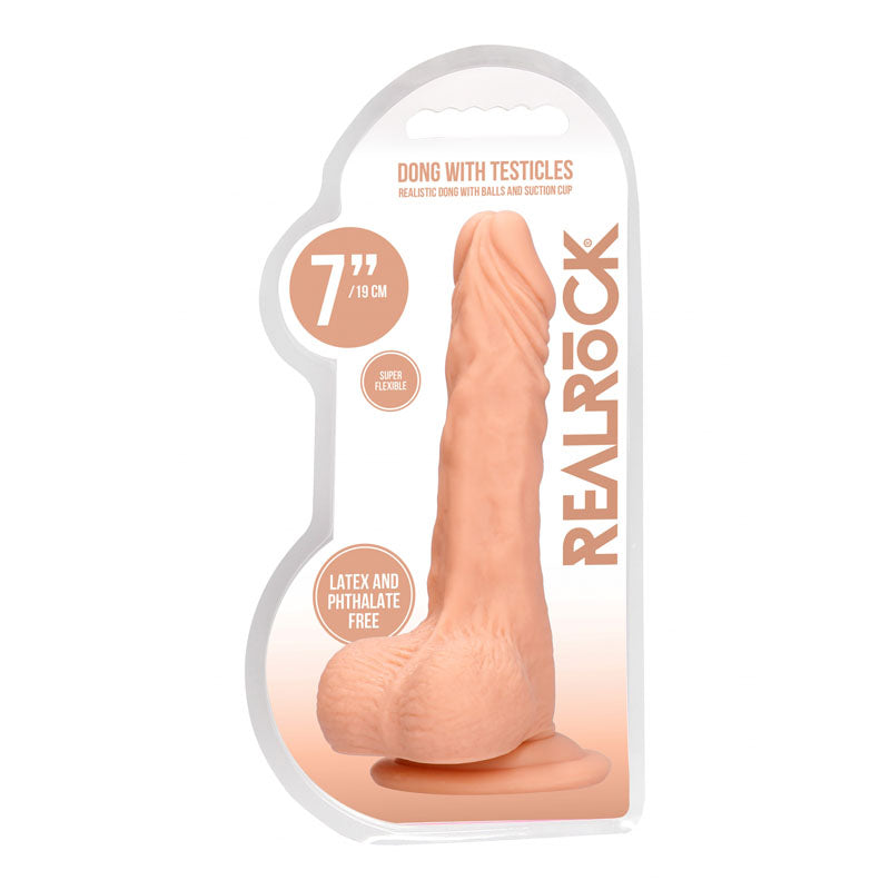 RealRock 7 Inch Realistic Dildo with Balls – Lifelike Phthalate-Free Dildo > Dildos > Realistic Dildos - Tophatter Daily Deals