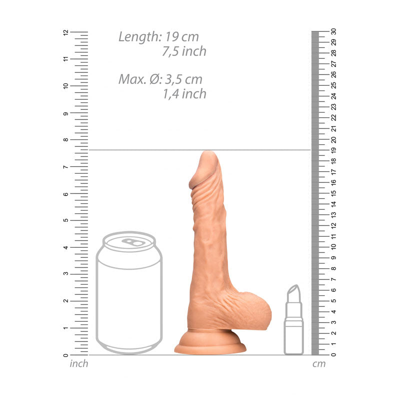 RealRock 7 Inch Realistic Dildo with Balls – Lifelike Phthalate-Free Dildo > Dildos > Realistic Dildos - Tophatter Daily Deals
