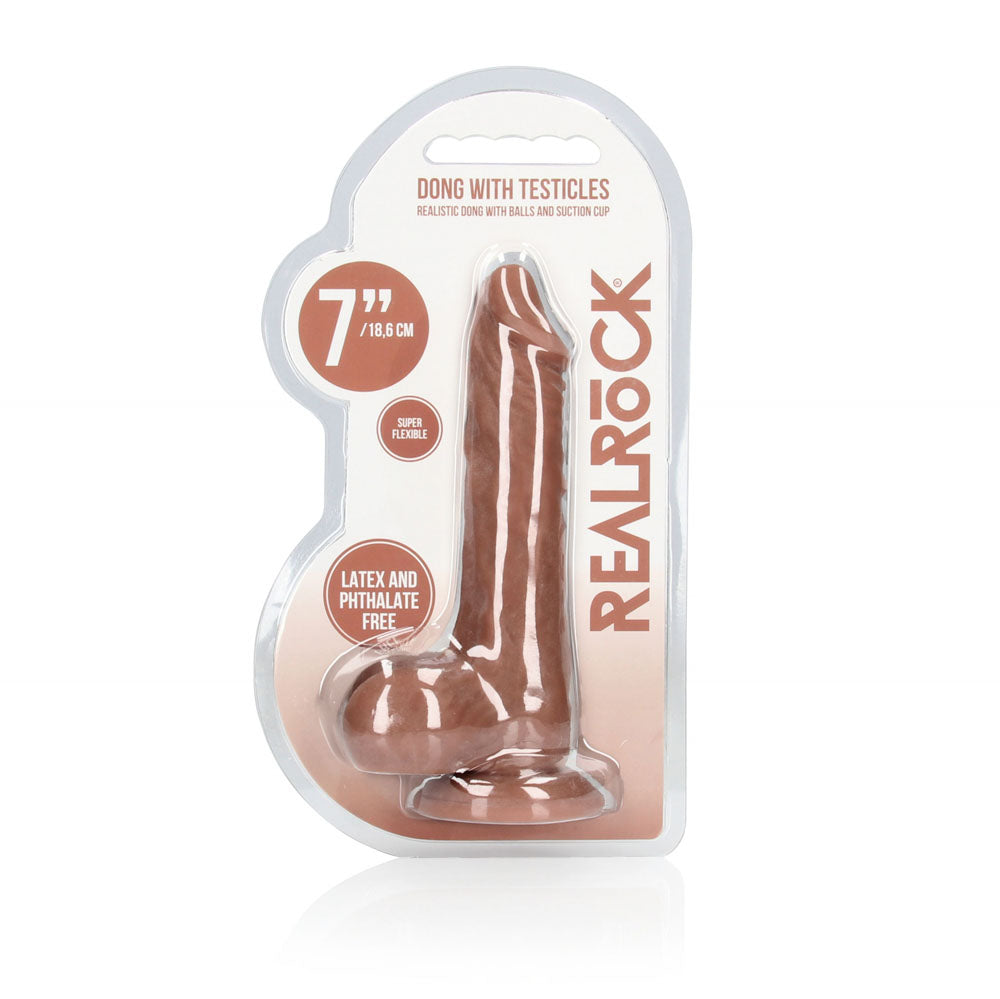 RealRock 7 Inch Dong with Testicles – Lifelike Dildo > Dildos > Realistic Dildos - Tophatter Daily Deals