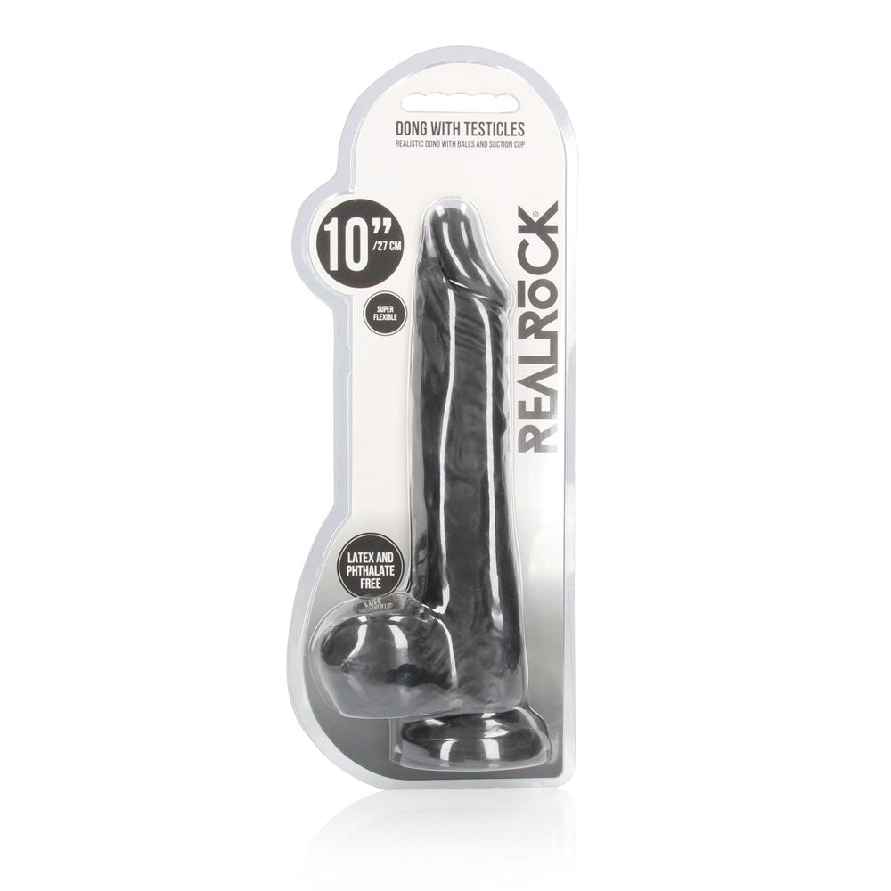 REALROCK 10 Inch Realistic Dong with Balls – Lifelike Dildo > Dildos > Large Dildos - Tophatter Daily Deals