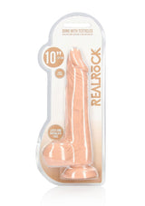 RealRock 10 Inch Realistic Dong With Testicles Flesh > Dildos > Large Dildos - Tophatter Daily Deals