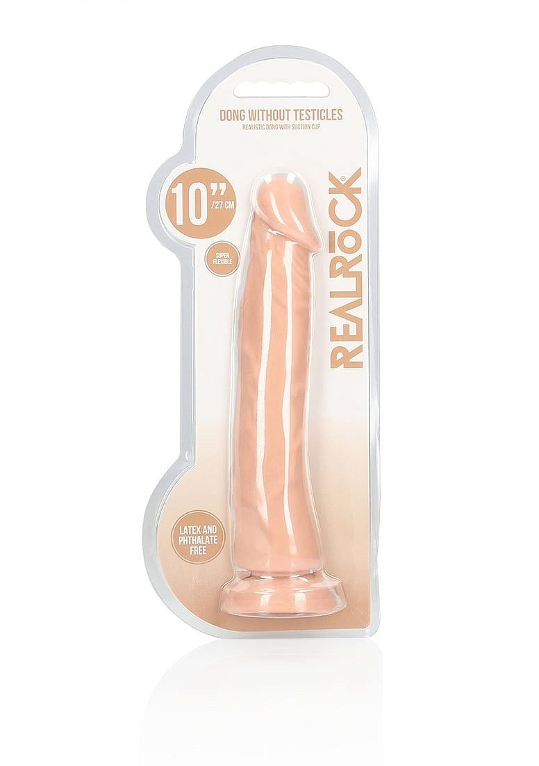 RealRock Realistic Dildo 10 Inch 25 cm Flesh Tone Phthalate-Free with Suction Cup > Dildos > Large Dildos - Tophatter Daily Deals