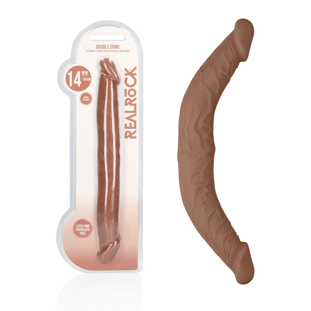 RealRock 14 Inch Double Dildo – Lifelike Phthalate-Free Double Dong > Dildos > Double Dildos - Tophatter Daily Deals