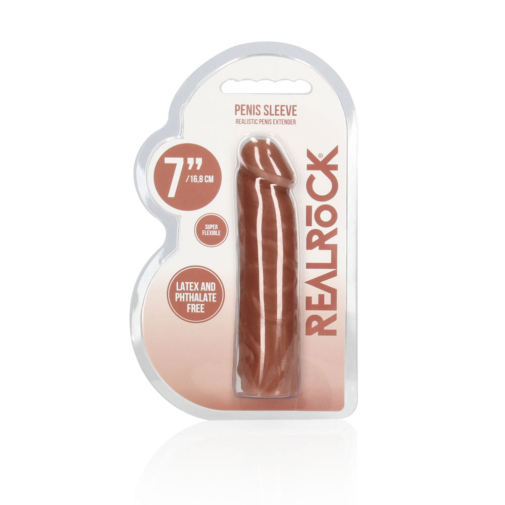 RealRock 7 Inch Penis Extender Sleeve – Body-Safe Penis Extension > Sex Toys For Men > Penis Sleeves - Tophatter Daily Deals