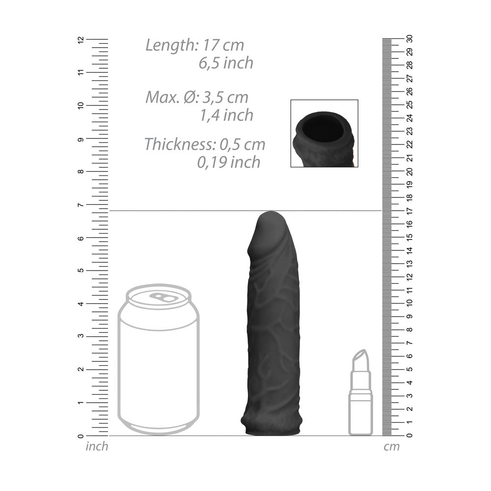 Realrock 6 Inch Realistic Penis Sleeve – Body-Safe Penis Extension Sleeve > Sex Toys For Men > Penis Sleeves - Tophatter Daily Deals