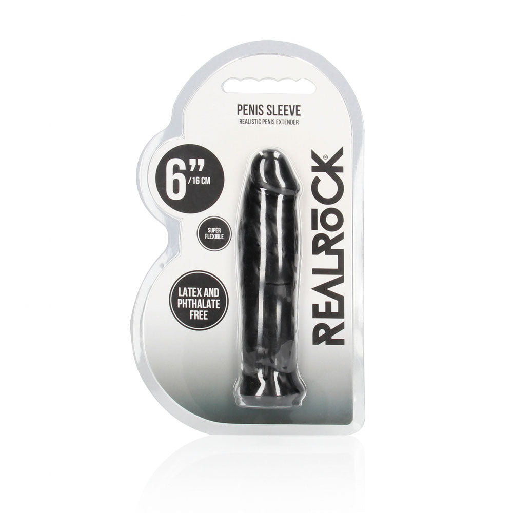 Realrock 6 Inch Realistic Penis Sleeve – Body-Safe Penis Extension Sleeve > Sex Toys For Men > Penis Sleeves - Tophatter Daily Deals