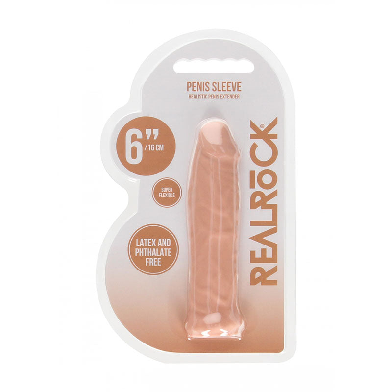Realrock 6 Inch Realistic Penis Sleeve 15.2 cm Penis Extension Sleeve > Sex Toys For Men > Penis Sleeves - Tophatter Daily Deals