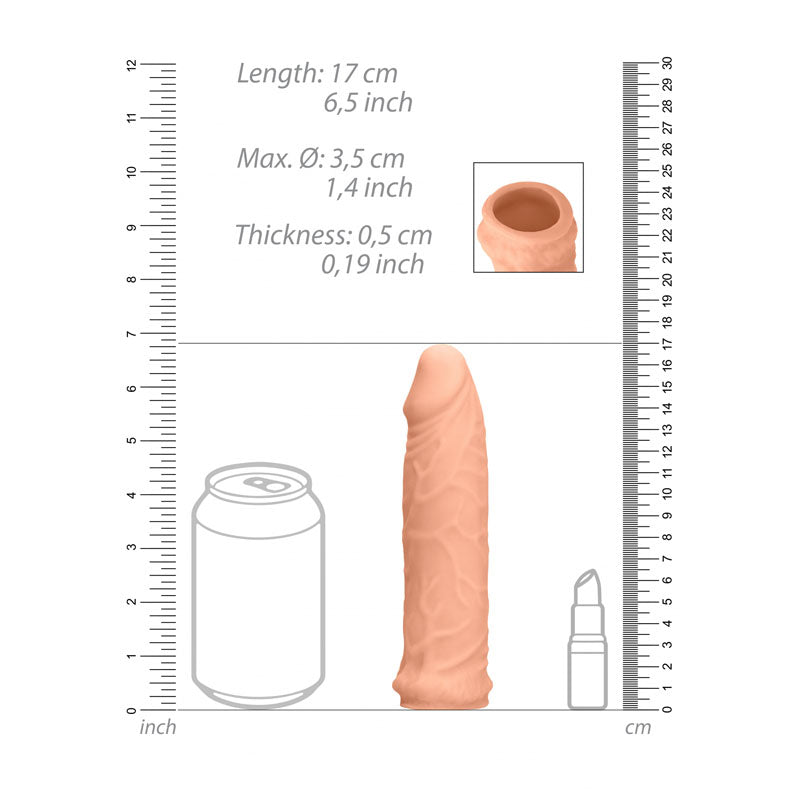 Realrock 6 Inch Realistic Penis Sleeve 15.2 cm Penis Extension Sleeve > Sex Toys For Men > Penis Sleeves - Tophatter Daily Deals