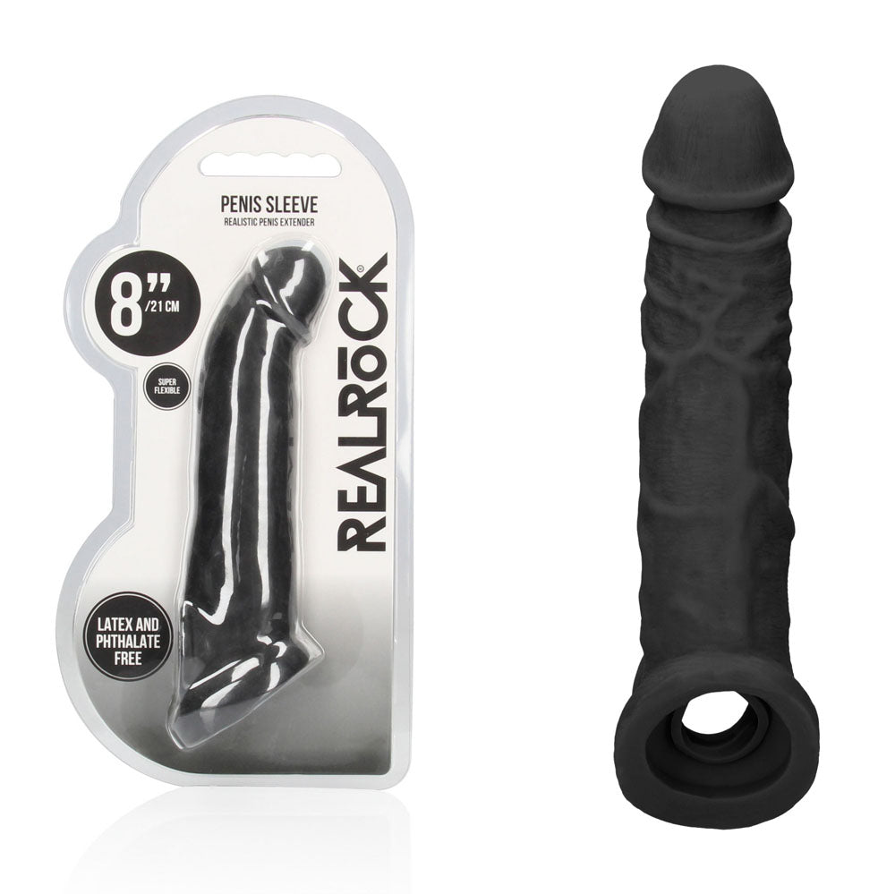 RealRock 8 Inch Penis Sleeve – Body-Safe Phthalate-Free Sleeve > Sex Toys For Men > Penis Sleeves - Tophatter Daily Deals