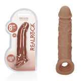 Realrock 8 Inch Realistic Penis Extender with Rings – Penis Extension Sleeve > Sex Toys For Men > Penis Sleeves - Tophatter Daily Deals