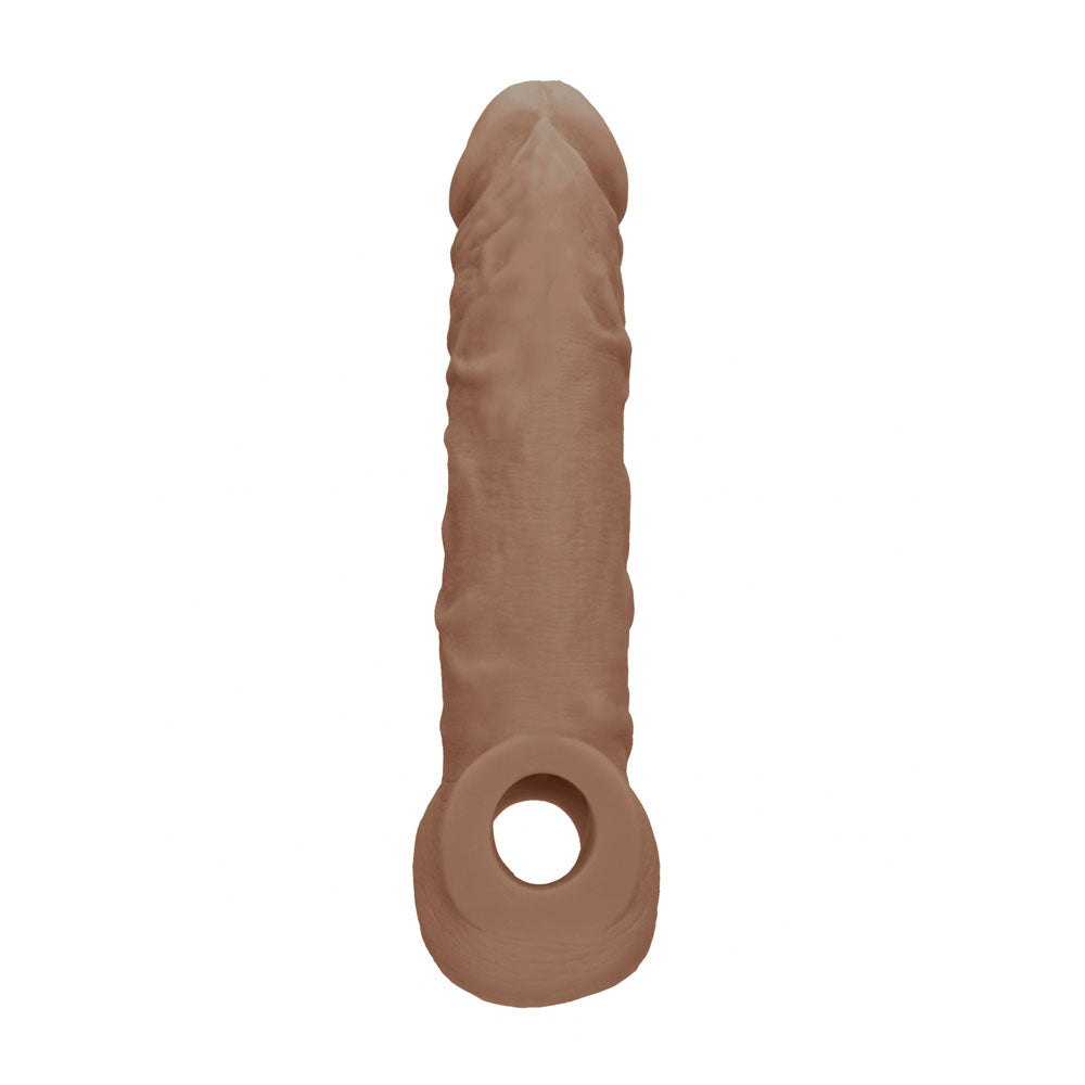 Realrock 8 Inch Realistic Penis Extender with Rings – Penis Extension Sleeve > Sex Toys For Men > Penis Sleeves - Tophatter Daily Deals