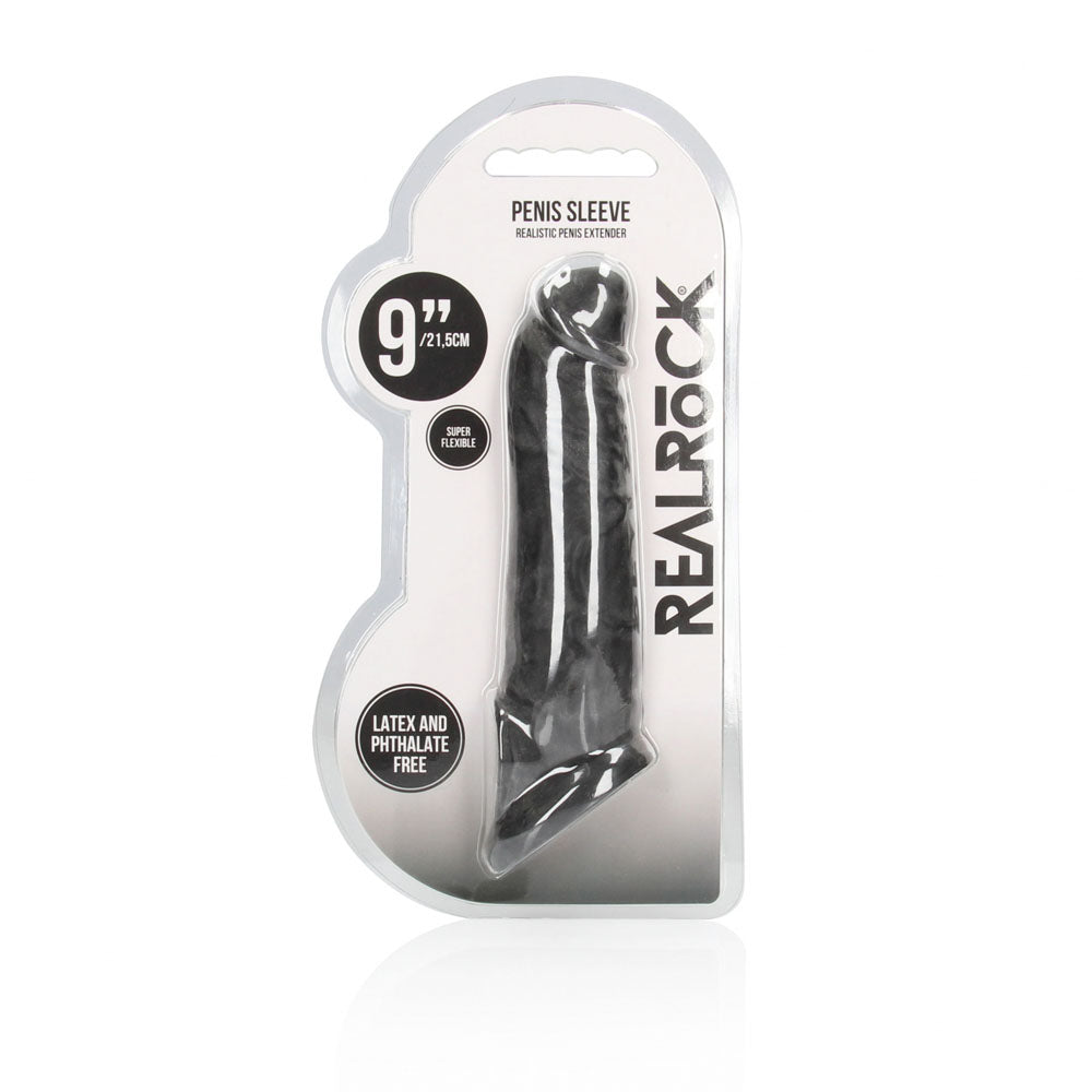 Realrock Realistic Penis Extender 9 Inch Phthalate-Free Penis Extension Sleeve > Sex Toys For Men > Penis Sleeves - Tophatter Daily Deals