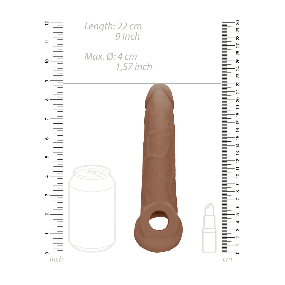 RealRock 9 Inch Penis Sleeve – Phthalate-Free Body-Safe Sleeve > Sex Toys For Men > Penis Sleeves - Tophatter Daily Deals