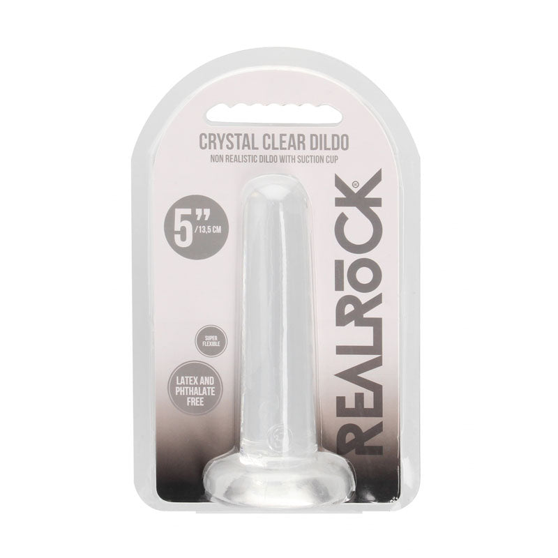 REALROCK Crystal Clear Dildo With Suction Cup – 13.5 cm Dildo > Dildos > Slim Dildos - Tophatter Daily Deals