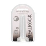 REALROCK Crystal Clear Dildo With Suction Cup – 13.5 cm Dildo > Dildos > Slim Dildos - Tophatter Daily Deals