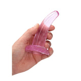 RealRock Crystal Clear Curved Dildo With Suction Cup – 11.5 cm Dildo > Dildos > Slim Dildos - Tophatter Daily Deals