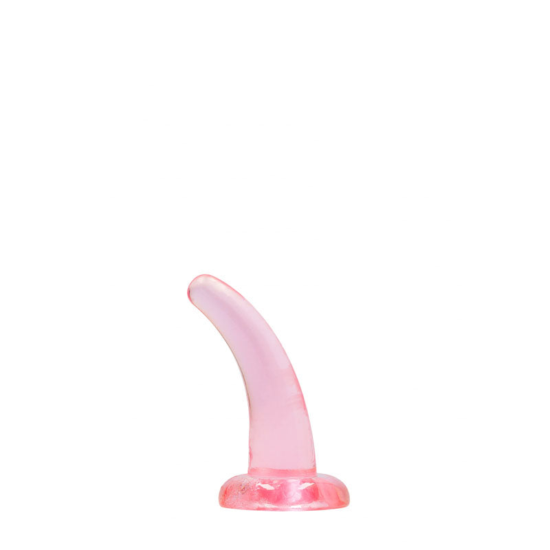 RealRock Crystal Clear Curved Dildo With Suction Cup – 11.5 cm Dildo > Dildos > Slim Dildos - Tophatter Daily Deals