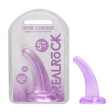 REALROCK Crystal Clear Curved Dildo With Suction Cup – 11.5 cm Dildo > Dildos > Slim Dildos - Tophatter Daily Deals