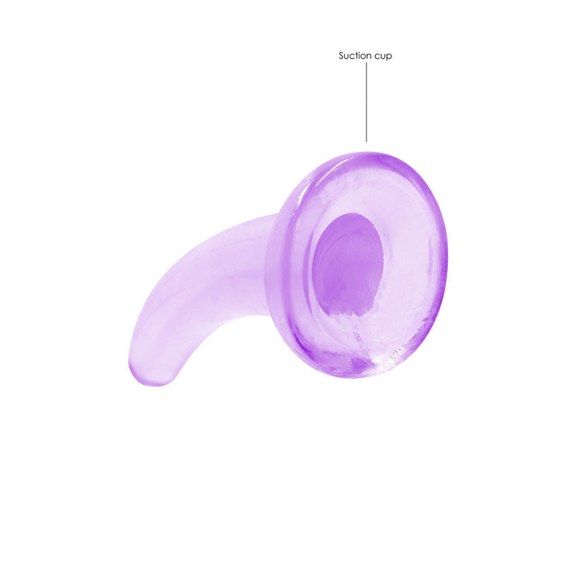 REALROCK Crystal Clear Curved Dildo With Suction Cup – 11.5 cm Dildo > Dildos > Slim Dildos - Tophatter Daily Deals