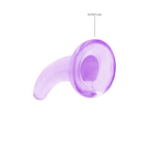 REALROCK Crystal Clear Curved Dildo With Suction Cup – 11.5 cm Dildo > Dildos > Slim Dildos - Tophatter Daily Deals