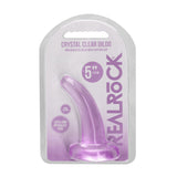 REALROCK Crystal Clear Curved Dildo With Suction Cup – 11.5 cm Dildo > Dildos > Slim Dildos - Tophatter Daily Deals