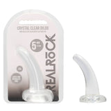 REALROCK Crystal Clear Curved Dildo 11.5 cm With Suction Cup > Dildos > Slim Dildos - Tophatter Daily Deals