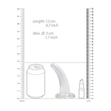 REALROCK Crystal Clear Curved Dildo 11.5 cm With Suction Cup > Dildos > Slim Dildos - Tophatter Daily Deals