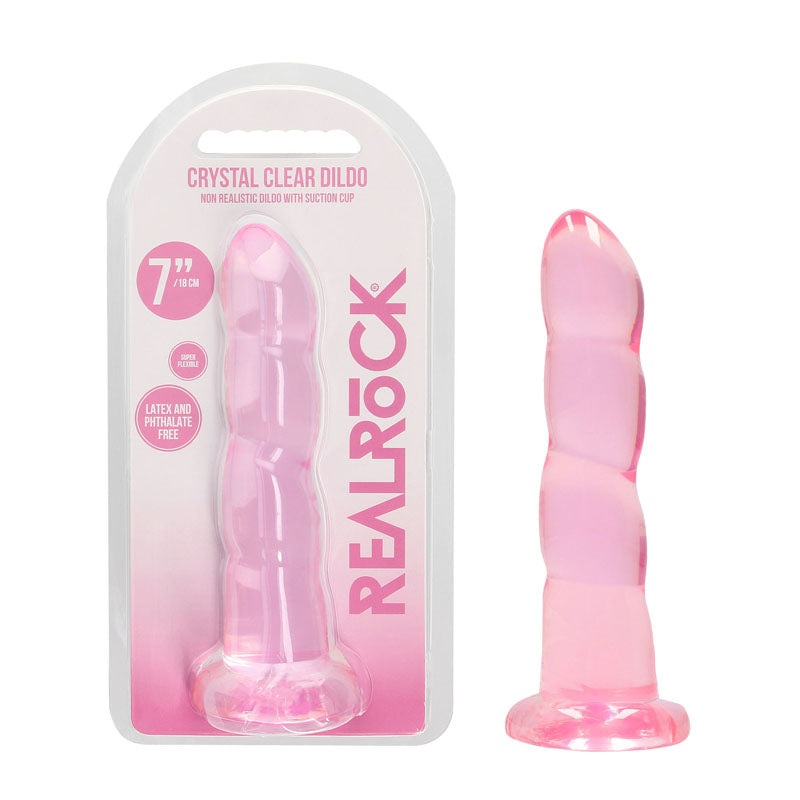 REALROCK Crystal Clear Dildo With Suction Cup – Non Realistic Dildo > Dildos > Neutral Dildos - Tophatter Daily Deals