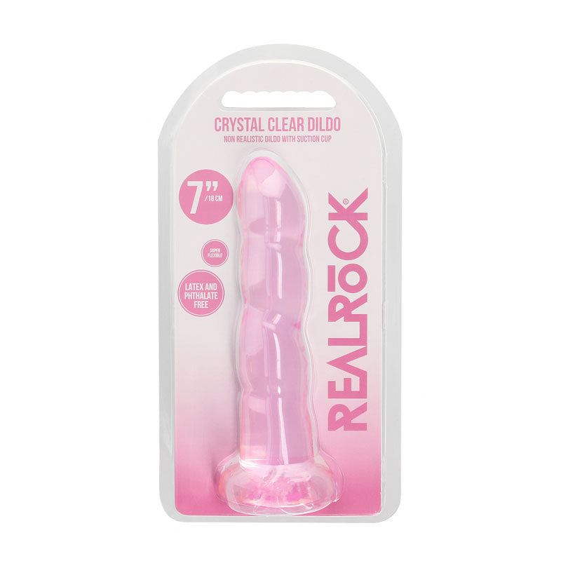 REALROCK Crystal Clear Dildo With Suction Cup – Non Realistic Dildo > Dildos > Neutral Dildos - Tophatter Daily Deals