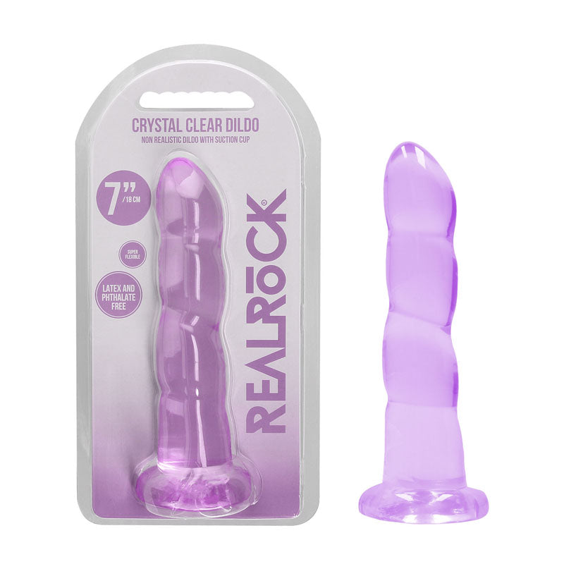 REALROCK Crystal Clear Dildo With Suction Base – Non Realistic Dildo > Dildos > Neutral Dildos - Tophatter Daily Deals