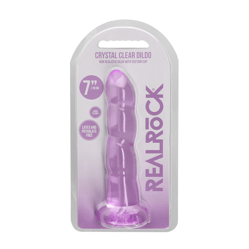 REALROCK Crystal Clear Dildo With Suction Base – Non Realistic Dildo > Dildos > Neutral Dildos - Tophatter Daily Deals