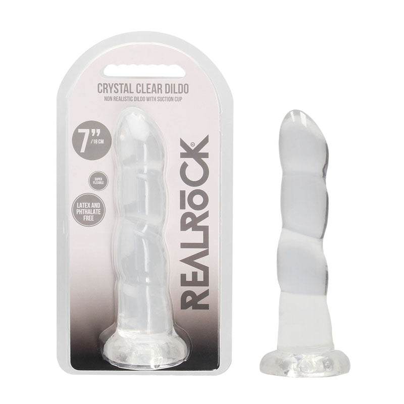 RealRock Clear Dildo with Suction Base – Non-Realistic Dildo > Dildos > Neutral Dildos - Tophatter Daily Deals