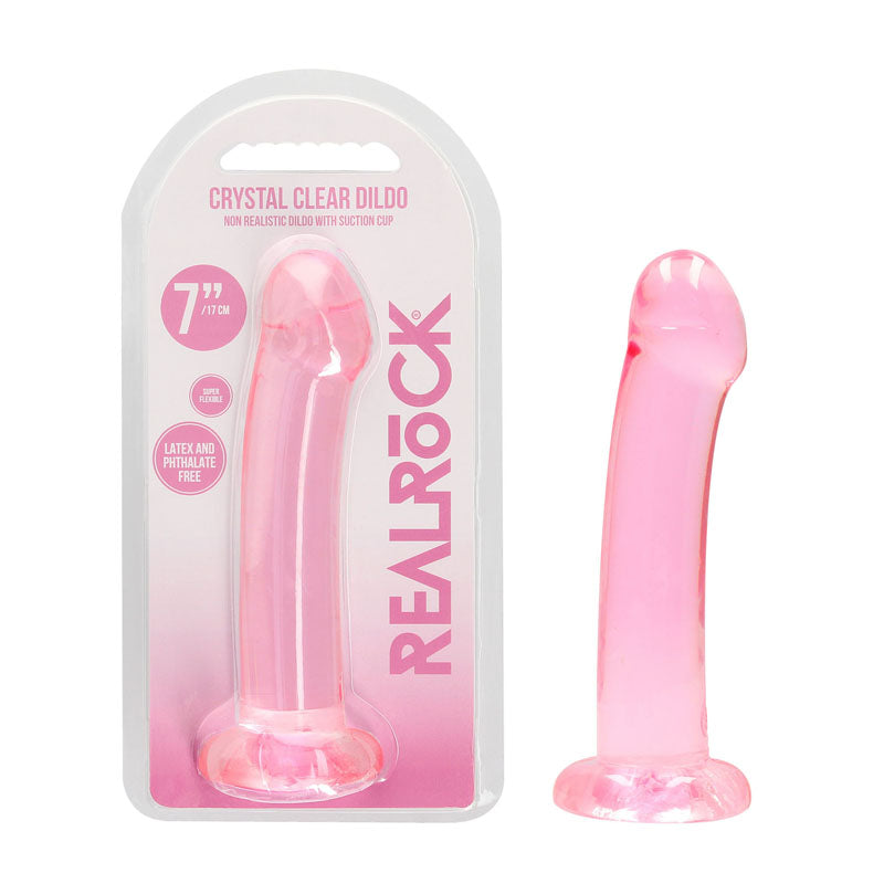 Realrock Crystal Clear Dildo With Suction Cup 17 cm - Dildo > Dildos > Realistic Dildos - Tophatter Daily Deals