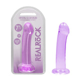 REALROCK Crystal Clear Dildo With Suction Cup – 17 cm Non-Realistic Dildo > Dildos > Neutral Dildos - Tophatter Daily Deals