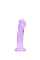 Shots Toys - RealRock - 7" Crystal Clear Non-Phallic Dildo - Purple Sex Toy - Tophatter Daily Deals