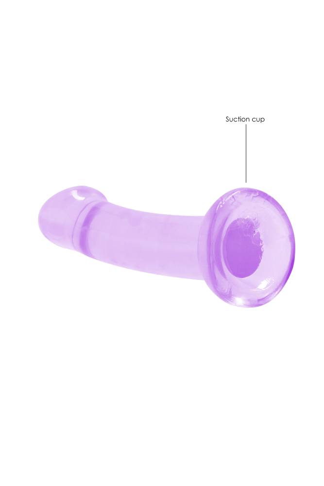 Shots Toys - RealRock - 7" Crystal Clear Non-Phallic Dildo - Purple Sex Toy - Tophatter Daily Deals