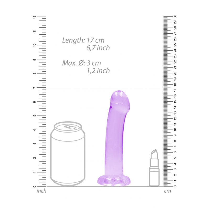 REALROCK Crystal Clear Dildo With Suction Cup – 17 cm Non-Realistic Dildo > Dildos > Neutral Dildos - Tophatter Daily Deals